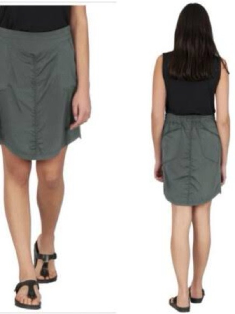 Indygena Kelione Performance Hiking Skort Gray Small Quick Dry Stretch Pockets